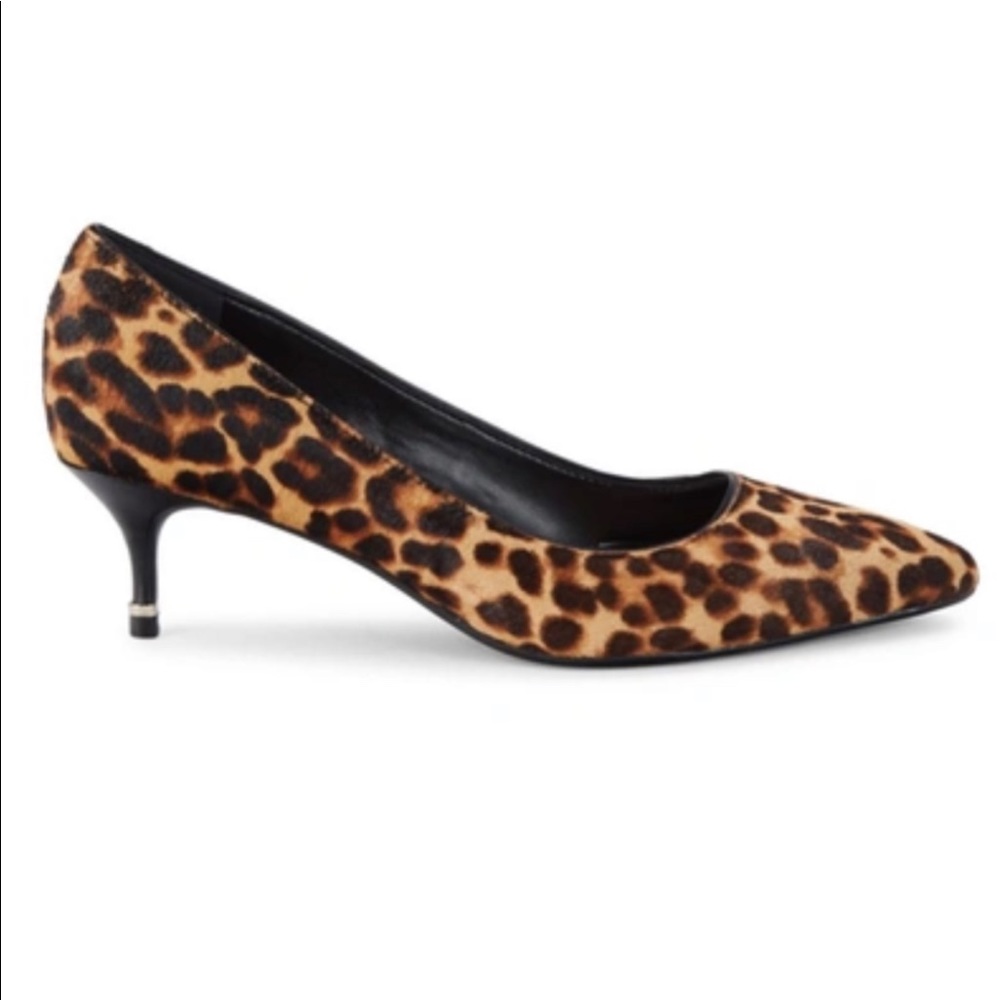 KENNETH COLE: Morgan Leopard-Pattern Calf Hair Pumps